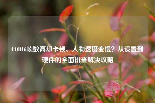 COD16帧数高却卡顿、人物速度变慢?从设置到硬件的全面排查解决攻略