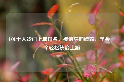 LOL十大冷门上单排名，被遗忘的线霸，学会一个轻松统治上路