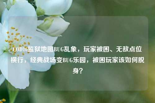COD16监狱地图BUG乱象，玩家被困、无敌点位横行，经典战场变BUG乐园，被困玩家该如何脱身？