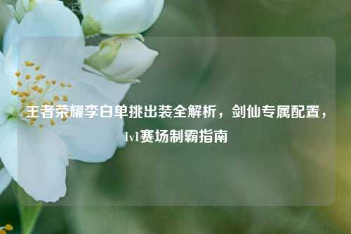 王者荣耀李白单挑出装全解析,剑仙专属配置,1v1赛场制霸指南