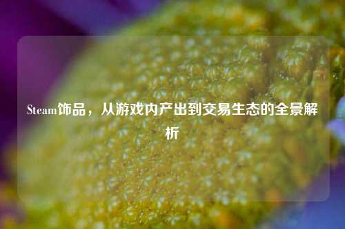 Steam饰品,从游戏内产出到交易生态的全景解析