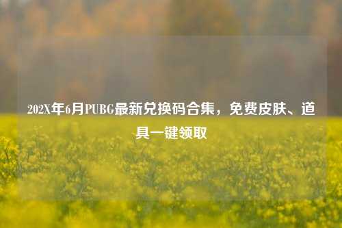 202X年6月PUBG最新兑换码合集,免费皮肤、道具一键领取