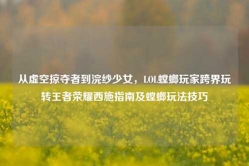 从虚空掠夺者到浣纱少女，LOL螳螂玩家跨界玩转王者荣耀西施指南及螳螂玩法技巧