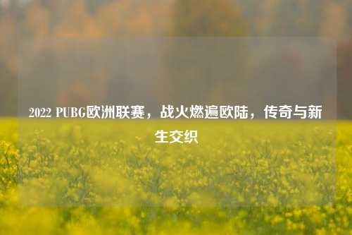 2022 PUBG欧洲联赛,战火燃遍欧陆,传奇与新生交织