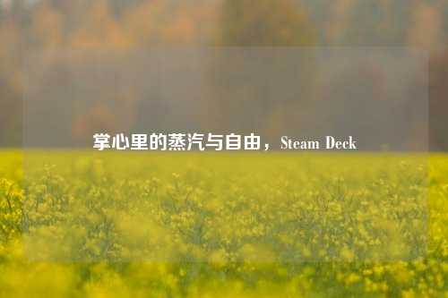 掌心里的蒸汽与自由,Steam Deck