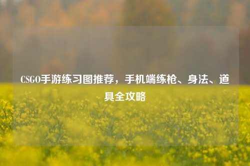 CSGO手游练习图推荐，手机端练枪、身法、道具全攻略