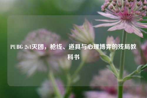 PUBG 2v1灭团，枪线、道具与心理博弈的残局教科书