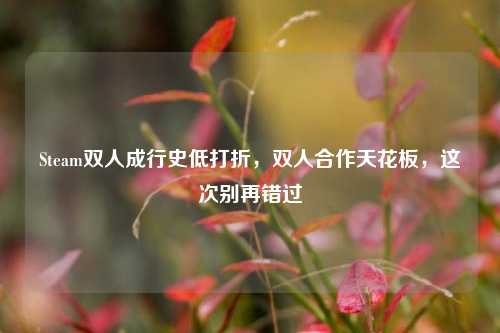 Steam双人成行史低打折，双人合作天花板，这次别再错过