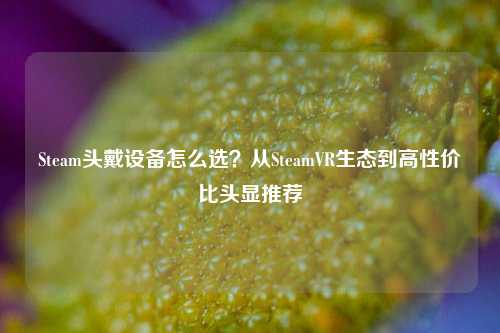 Steam头戴设备怎么选?从SteamVR生态到高性价比头显推荐