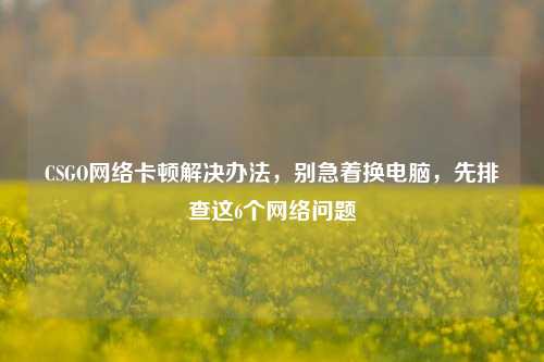 CSGO网络卡顿解决办法,别急着换电脑,先排查这6个网络问题