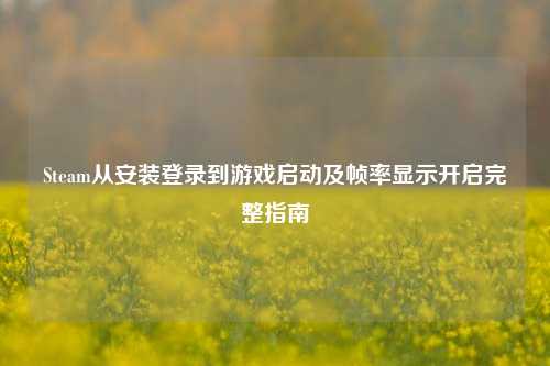Steam从安装登录到游戏启动及帧率显示开启完整指南