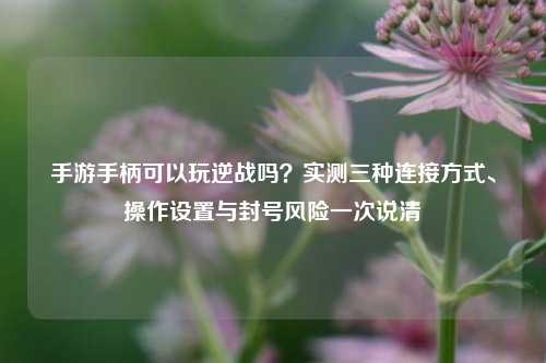 手游手柄可以玩逆战吗？实测三种连接方式、操作设置与封号风险一次说清