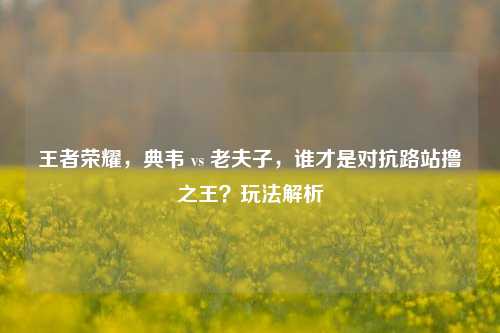 王者荣耀,典韦 vs 老夫子,谁才是对抗路站撸之王?玩法解析