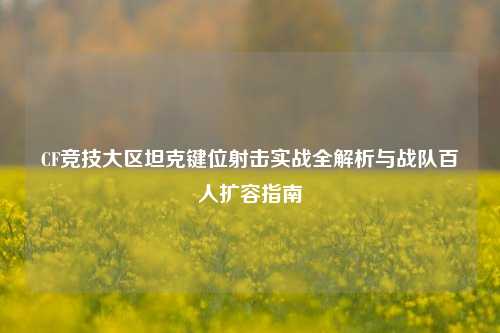 CF竞技大区坦克键位射击实战全解析与战队百人扩容指南