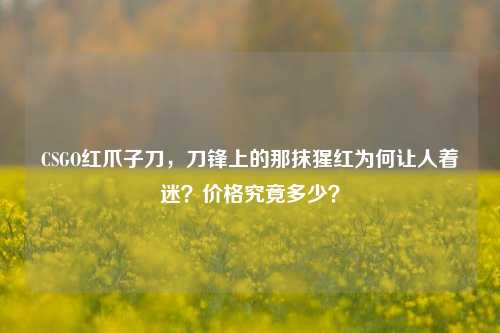 CSGO红爪子刀，刀锋上的那抹猩红为何让人着迷？价格究竟多少？