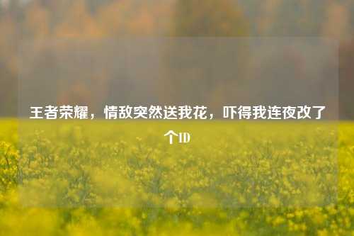 王者荣耀，情敌突然送我花，吓得我连夜改了个ID