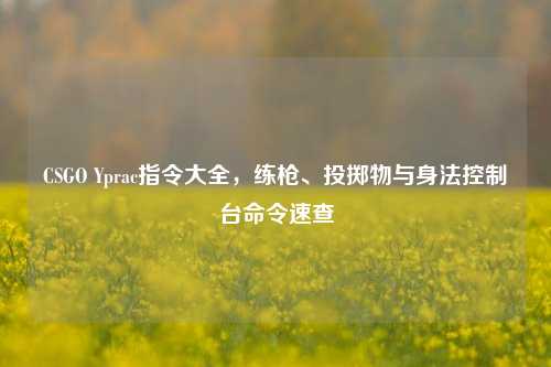 CSGO Yprac指令大全，练枪、投掷物与身法控制台命令速查