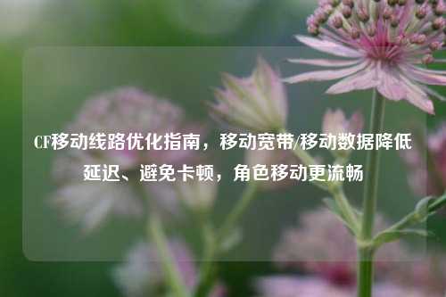 CF移动线路优化指南,移动宽带/移动数据降低延迟、避免卡顿,角色移动更流畅