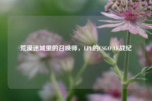 荒漠迷城里的召唤师，LPL的CSGO AK战纪