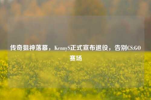 传奇狙神落幕,KennyS正式宣布退役,告别CS:GO赛场