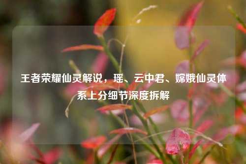 王者荣耀仙灵解说,瑶、云中君、嫦娥仙灵体系上分细节深度拆解