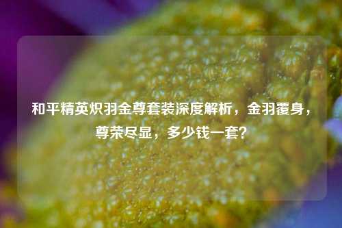 和平精英炽羽金尊套装深度解析，金羽覆身，尊荣尽显，多少钱一套？