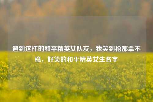 遇到这样的和平精英女队友,我笑到枪都拿不稳,好笑的和平精英女生名字