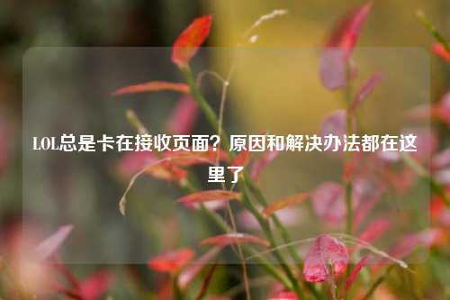 LOL总是卡在接收页面？原因和解决办法都在这里了