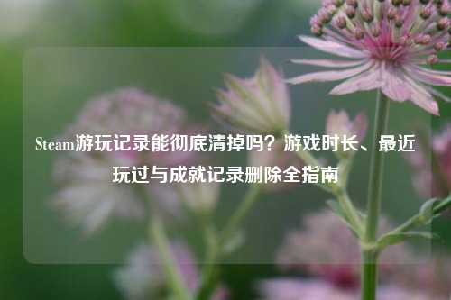 Steam游玩记录能彻底清掉吗?游戏时长、最近玩过与成就记录删除全指南