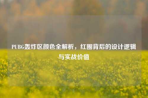 PUBG轰炸区颜色全解析,红圈背后的设计逻辑与实战价值