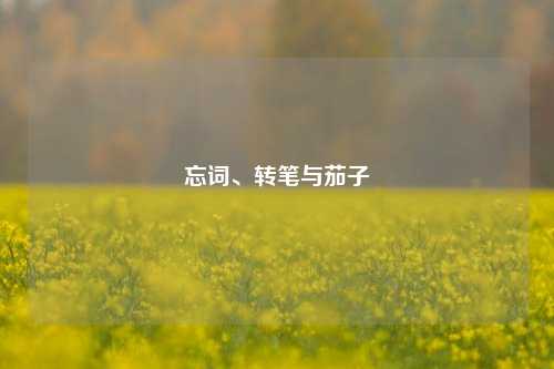 忘词、转笔与茄子