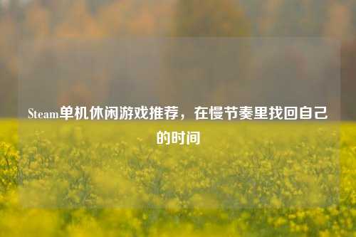 Steam单机休闲游戏推荐,在慢节奏里找回自己的时间