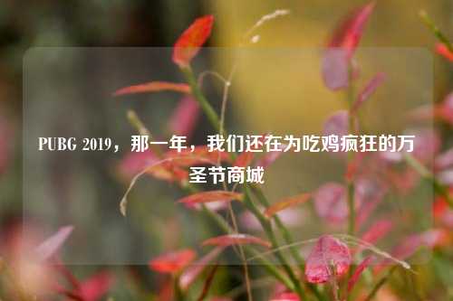 PUBG 2019，那一年，我们还在为吃鸡疯狂的万圣节商城