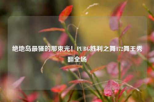 绝地岛最骚的那束光!PUBG胜利之舞172舞王秀翻全场