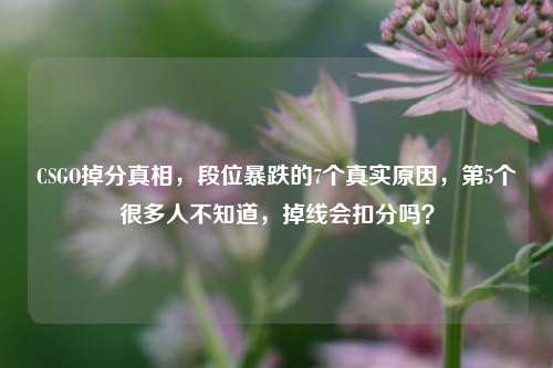 CSGO掉分真相，段位暴跌的7个真实原因，第5个很多人不知道，掉线会扣分吗？
