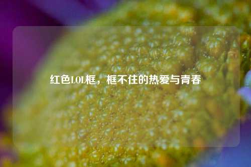 红色LOL框，框不住的热爱与青春