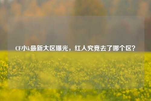 CF小k最新大区曝光，红人究竟去了哪个区？