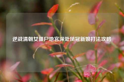 逆战清朝女僵尸地宫深处凤冠新娘打法攻略