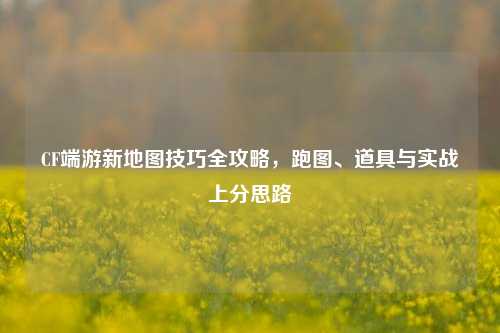 CF端游新地图技巧全攻略，跑图、道具与实战上分思路