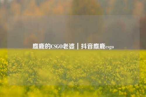 麋鹿的CSGO老婆｜抖音麋鹿csgo