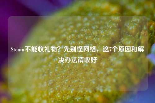 Steam不能收礼物？先别怪网络，这7个原因和解决办法请收好