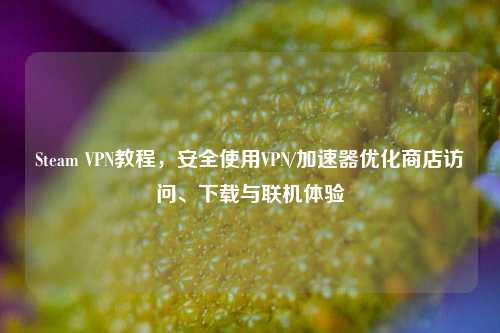Steam VPN教程，安全使用VPN/加速器优化商店访问、下载与联机体验