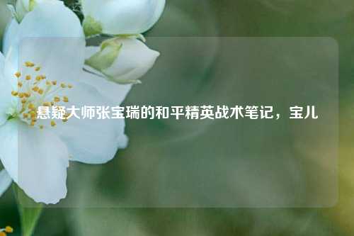 悬疑大师张宝瑞的和平精英战术笔记,宝儿