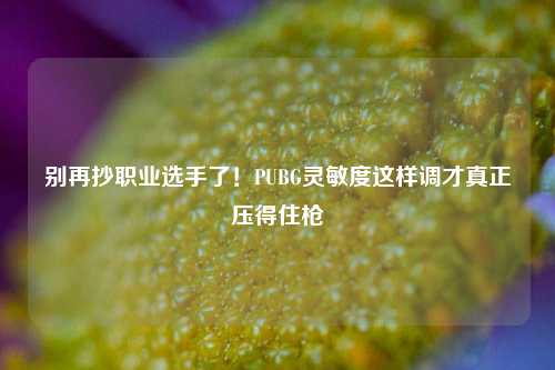别再抄职业选手了！PUBG灵敏度这样调才真正压得住枪