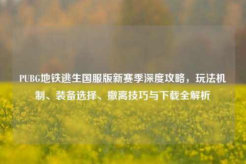PUBG地铁逃生国服版新赛季深度攻略,玩法机制、装备选择、撤离技巧与下载全解析