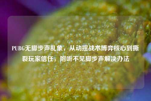 PUBG无脚步声乱象,从动摇战术博弈核心到撕裂玩家信任,附听不见脚步声解决办法