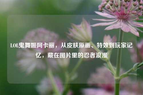 LOL鬼舞姬阿卡丽，从皮肤原画、特效到玩家记忆，藏在图片里的忍者浪漫