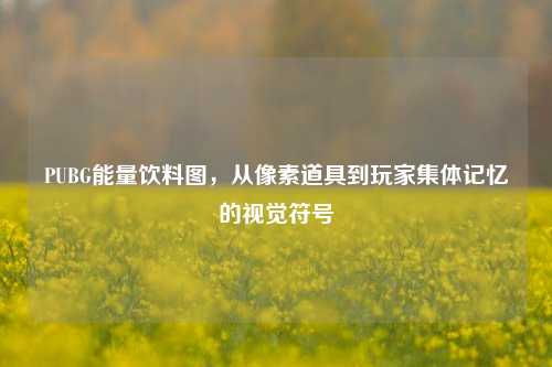 PUBG能量饮料图，从像素道具到玩家集体记忆的视觉符号