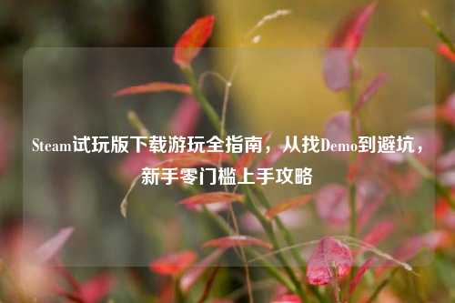 Steam试玩版下载游玩全指南,从找Demo到避坑,新手零门槛上手攻略