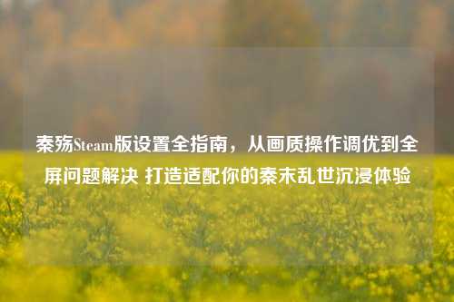 秦殇Steam版设置全指南,从画质操作调优到全屏问题解决 打造适配你的秦末乱世沉浸体验